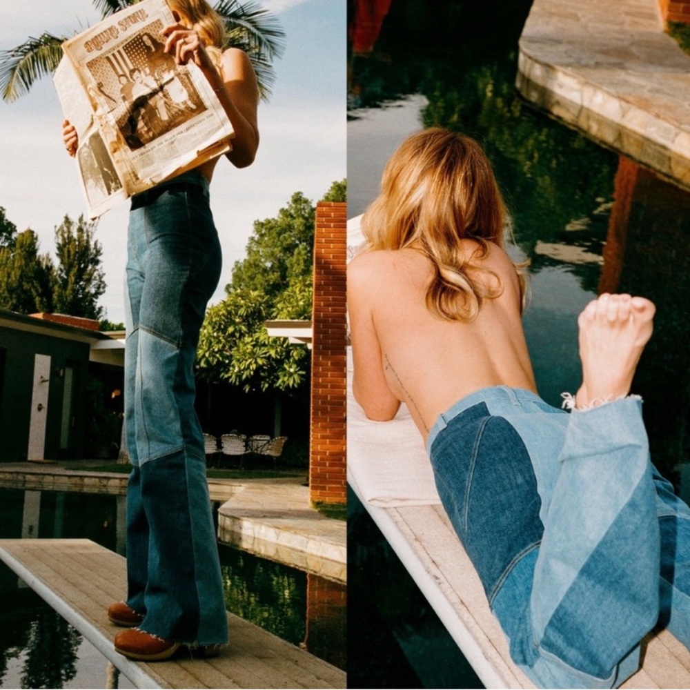 Stoned Immaculate Patchwork Jeans - Size 28